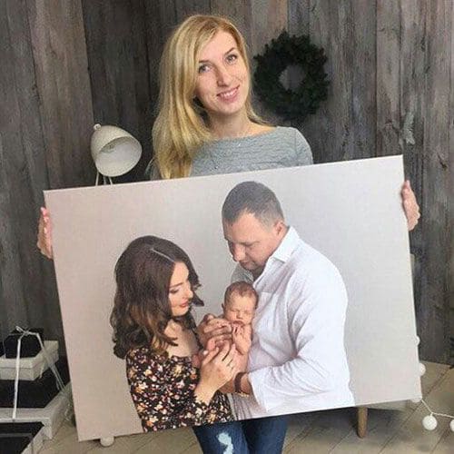 Образец принта портрета на холсте Лайф Принт